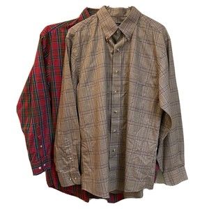 2 JOS A BANK Travelers Collection Shirts Size M